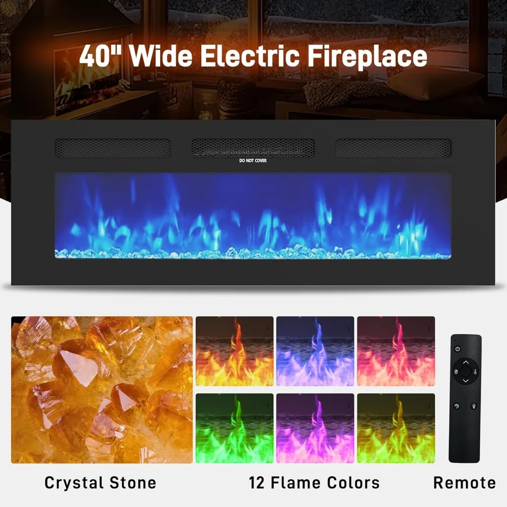 71Inch LED TV Stand with 40In for 80Inch TV,Modern Fireplace TV Stand,High Gloss TV Console Entertainment Center 4