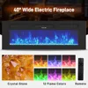 71Inch LED TV Stand with 40In for 80Inch TV,Modern Fireplace TV Stand,High Gloss TV Console Entertainment Center 4