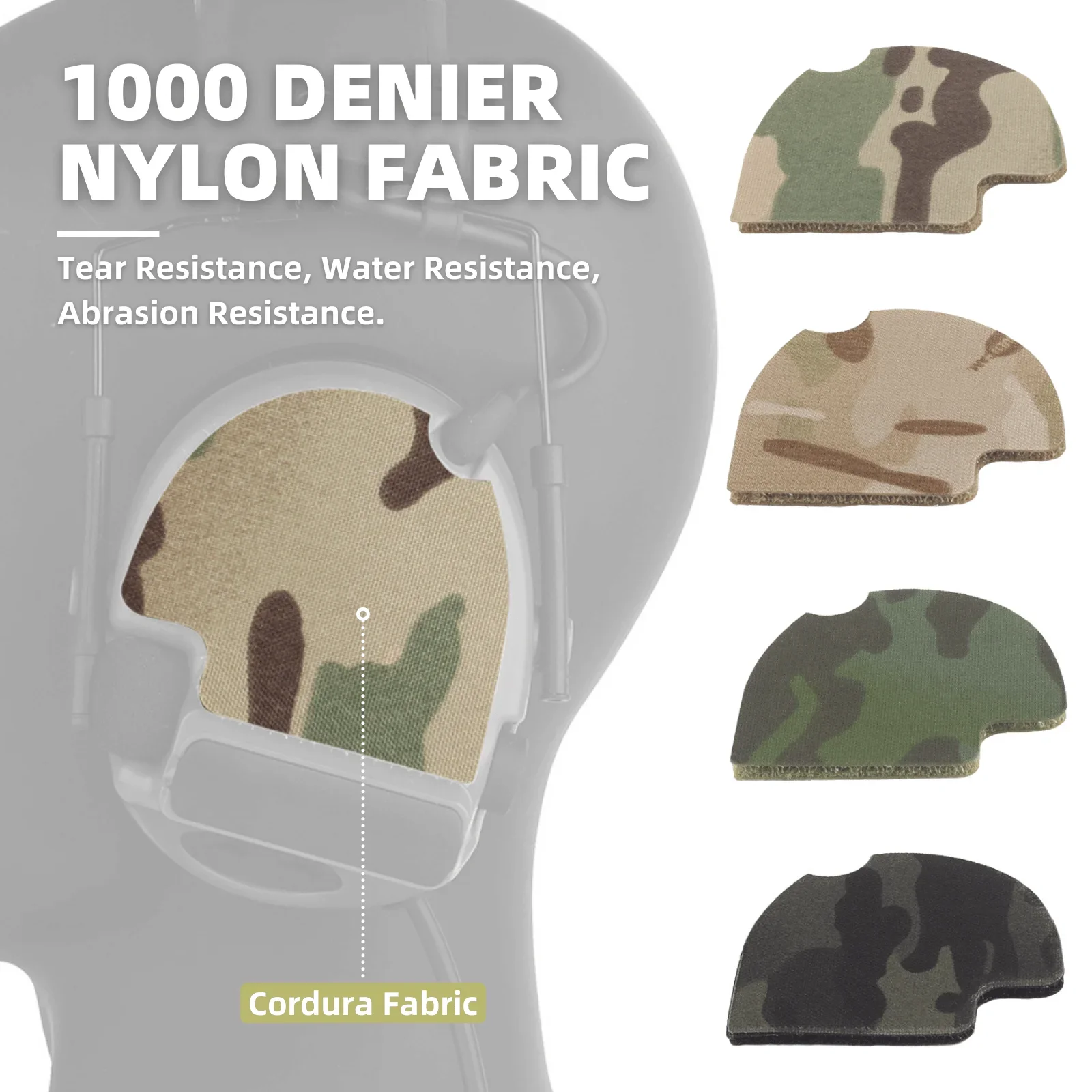 Headset Hook and Loop Fastener Compatible with ComTac(II/III/V/VI) for Attach Patches Cable Storage and Hunting Camouflage