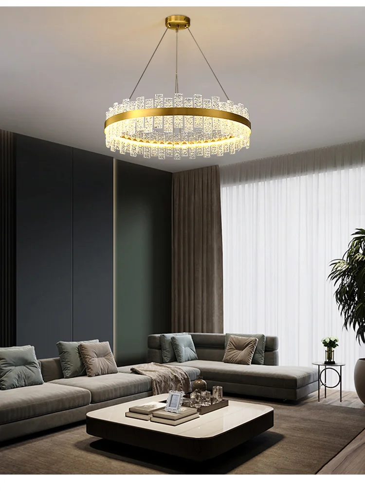 gold chandelier Nordic Luxury Crystal Living Room Chandelier Personality Design Creative Restaurant Exhibition Hall Villa Glass Pendant Lamp wagon wheel chandelier