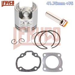 High - Performance 41mm 2 - Stroke Piston Kit with 10mm Pin & Rings for Motorcycles and Scooters (41.75mm)