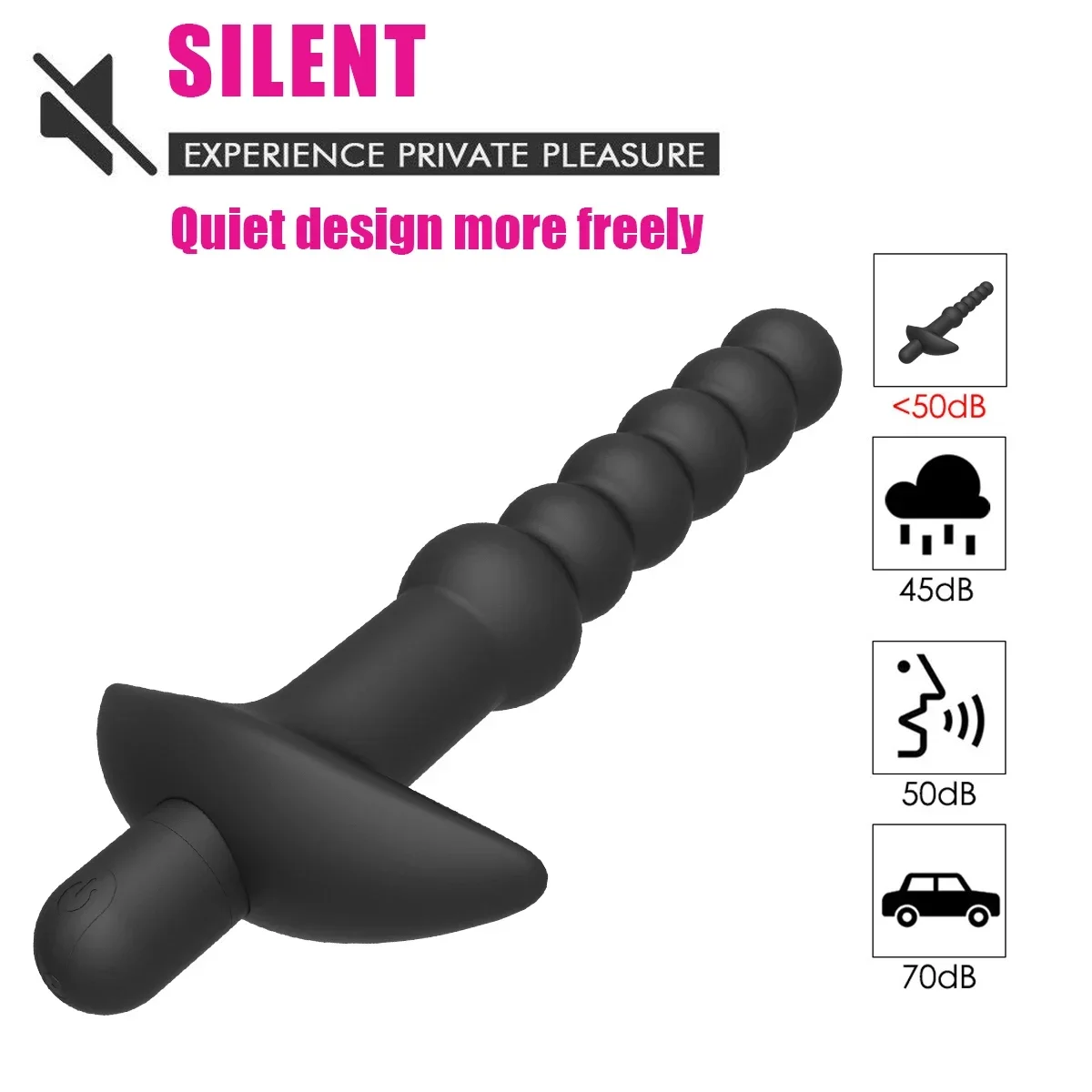 Silicone 10 Speeds Anal Plug Prostate Massager Vibrator Butt Plugs 6 Beads Sex Toys For Woman Couple Men Adult Product Sex Shop_voghion.com