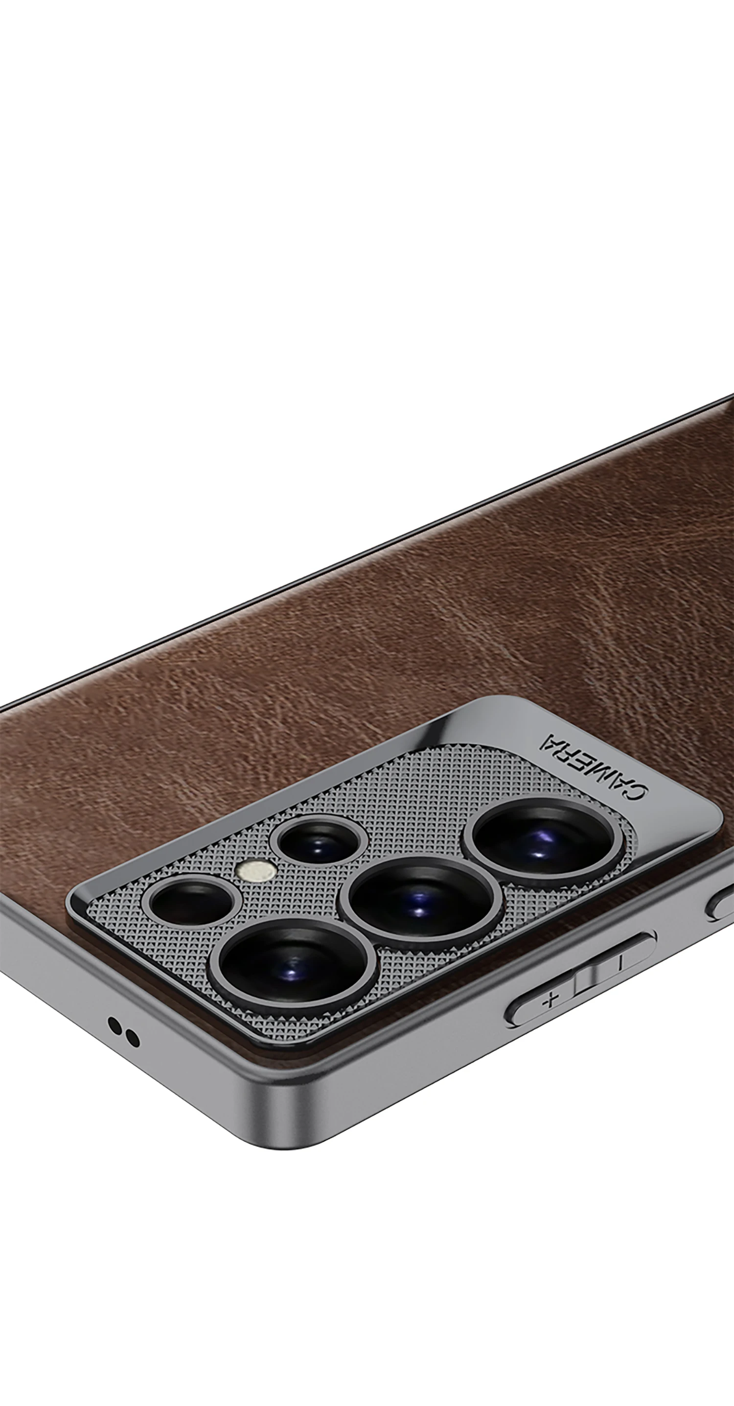 Luxury Oil Wax Leather Case For Samsung Galaxy S25 S24 S23 Ultra Plating Camera