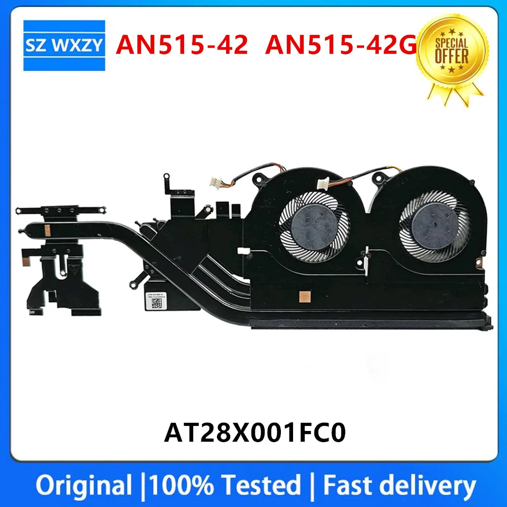 Original CPU GPU Cooling Radiator For ACER Aspire AN515-42 AN515-42G AMD Heatsink Fan DH5JV LA-G021P AT28X001FC0