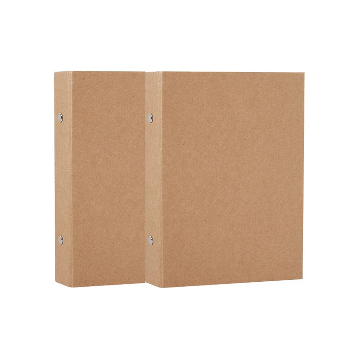 

2Pcs A4 Kraft Paper Folders Refillable Ring Binder,A4 Kraft Paper Binder Tray with 2 Rings to Add Loose Sheets