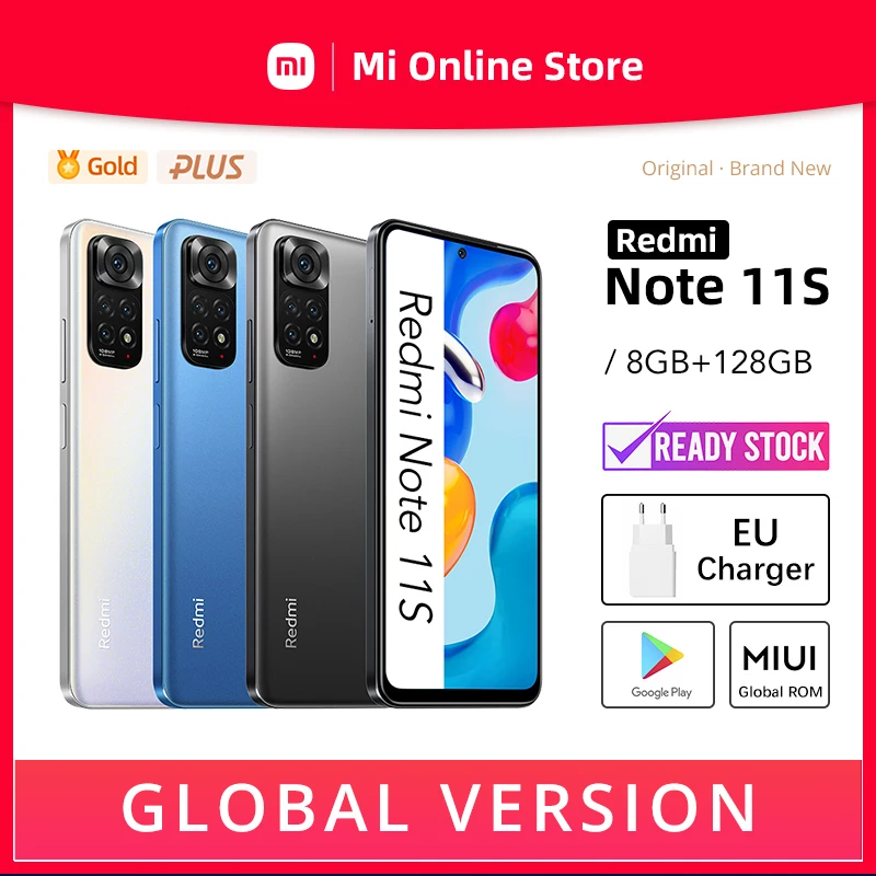 Xiaomi Redmi Note 11S 8GB 128GB Global Version Smartphone Helio G96 ...