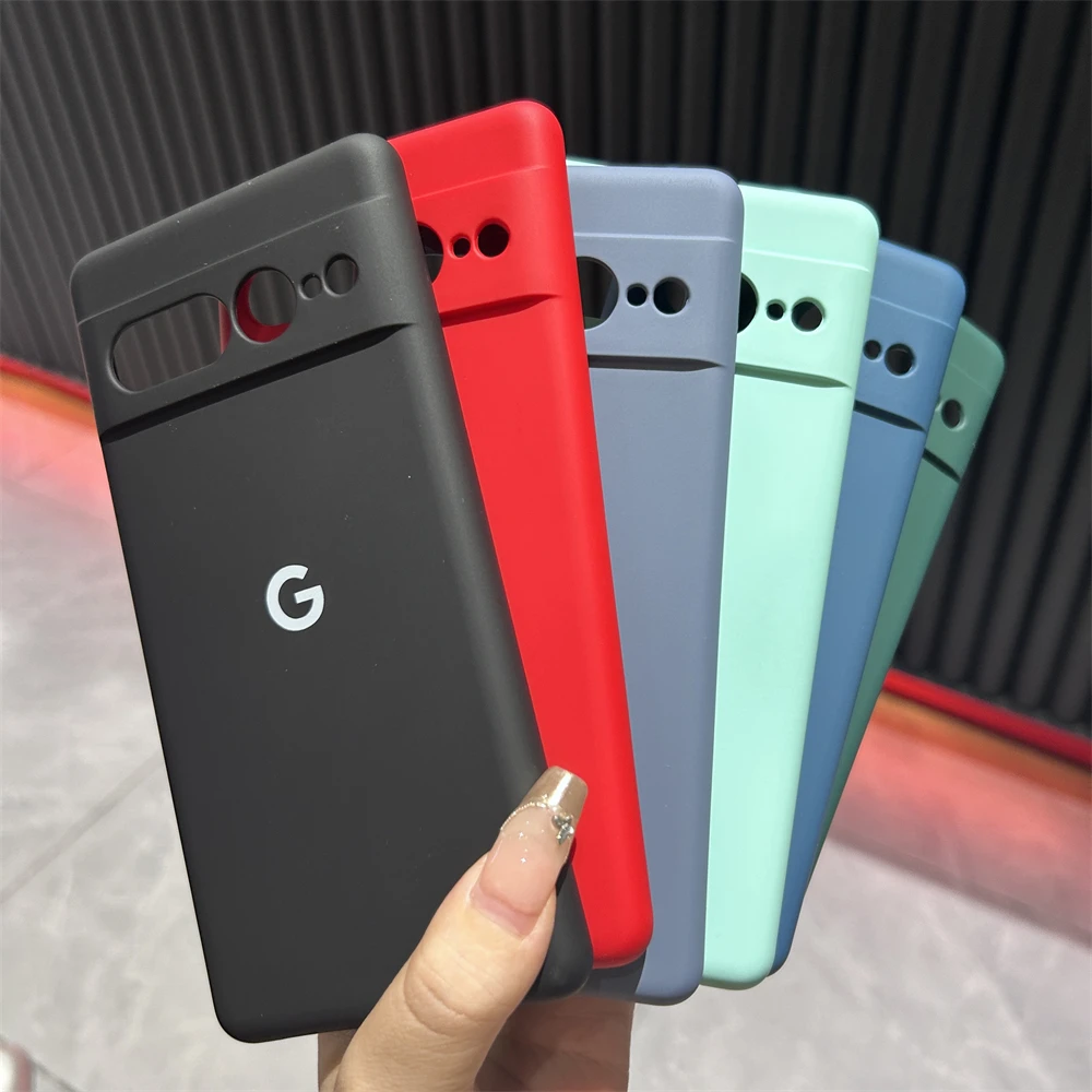 Solid Color Silicone Soft Case - Shockproof Bumper Shell