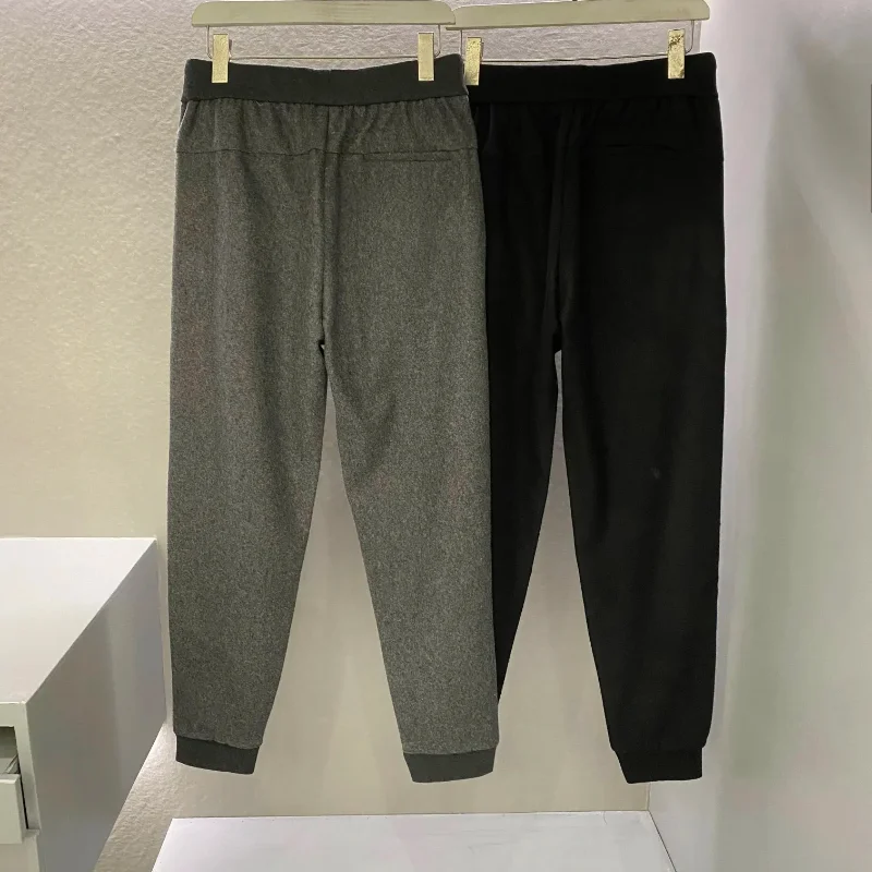 

2024ss Top Quality Simple Breathable Wool Casual Sweatpants Trousers for Men Streetwear Traf Men's Clothing Joggers Y2k Clothes