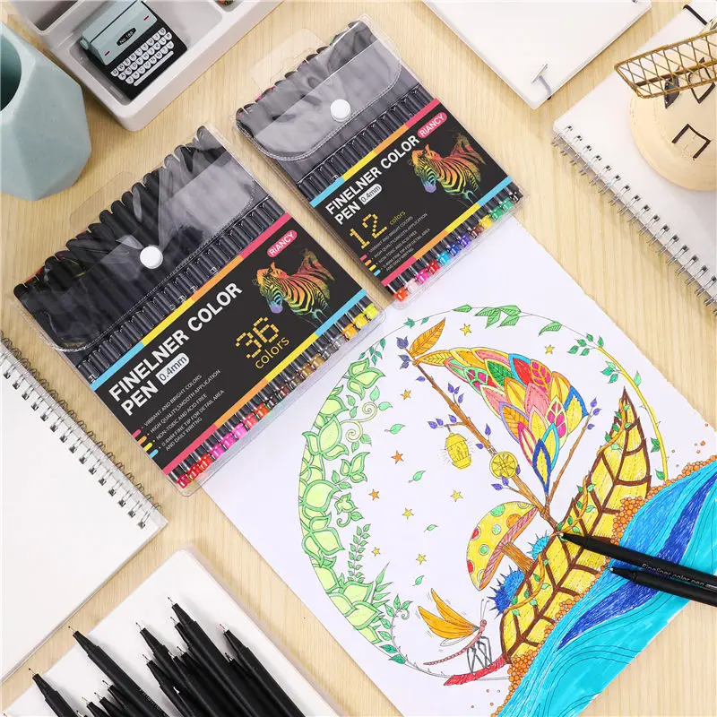 Colored Fine Liner Pen Set Journal Markers 0.4mm Micron Fineliners Drawing Sketch Marker Tiralineas Art Markers Brashpen,marker pens,color marker pens,markers pen,marker pen,art marker pens,art markers,colored pens,sketching markers,drawing pen