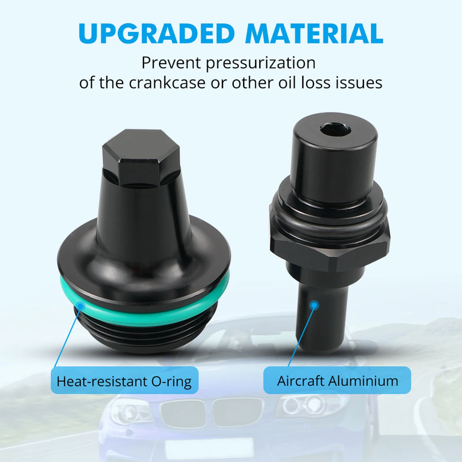 PCV Valve + Cap Cover Aluminum Kit For BMW N54 E90 E91 E92 E82 E88 E89 E60 E61 E71 N54 Twin Turbo Engines