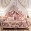 Girls Elegant Double Bed Australia Soft Designs Queen Storage Double Bed Luxury Modern Wooden Cama Box Casal Bedrooms Furniture 1