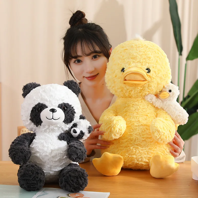 

Nice 1pc Lifelike Mom and Baby Doll Duck Penguin Sloth Plush Toy Panda Stuffed Dolls Kids Toys Lovely Doll Girlfriend Best Gifts