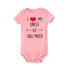 I Love My Uncle This Much Newborn Baby Romper Infant Girls Boys Short Sleeve Clothes Ropa Funny Cute Smile Printed Bodysuit Gift 4