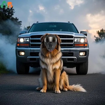 ATUBAN Occhiali per cani di razza grande, occhiali da sole integrali con protezione UV per cani, occhi per animali domestici antivento, antipolvere, anti-neve