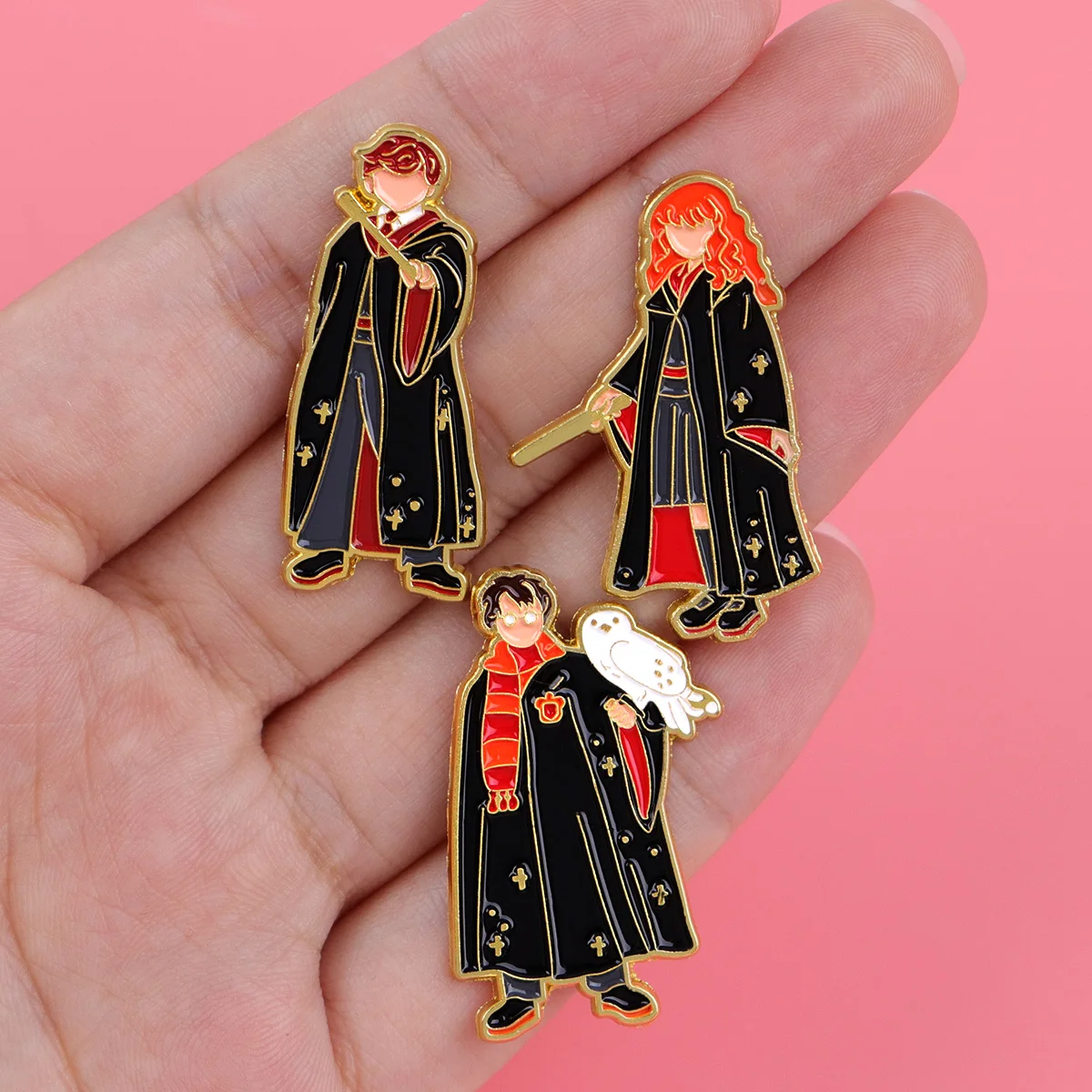 Zauberer-Studenten Emaille-Pins Niedliche Broschen Abzeichen für Rucksäcke Jacken Hüte Film-Kollektion Geschenke Cosplay-Accessoires – Detail 9