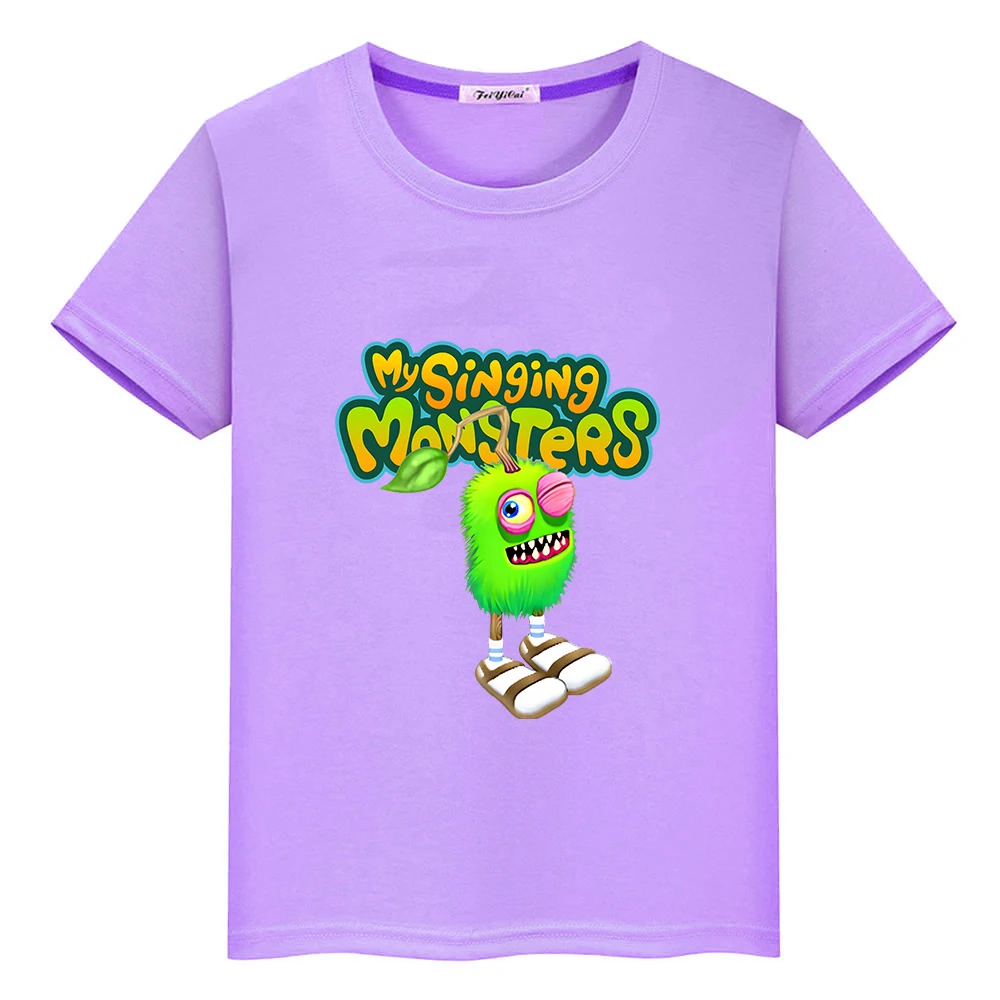 My Singing Monsters Kawaii Cartoon T-shirt Cute Graphic Printing Children Tee-shirt 100% Cotton High Quality Tshirts Summer Tees 6