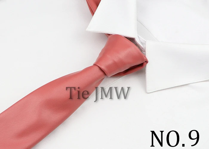 Herren-Krawatten aus PU-Leder, lässig, bunt, rot, schwarz, blau, rosa, PU-Krawatten, Krawatte, Hochzeit, Business-Anzug, Hemd-Accessoires – Detail 8