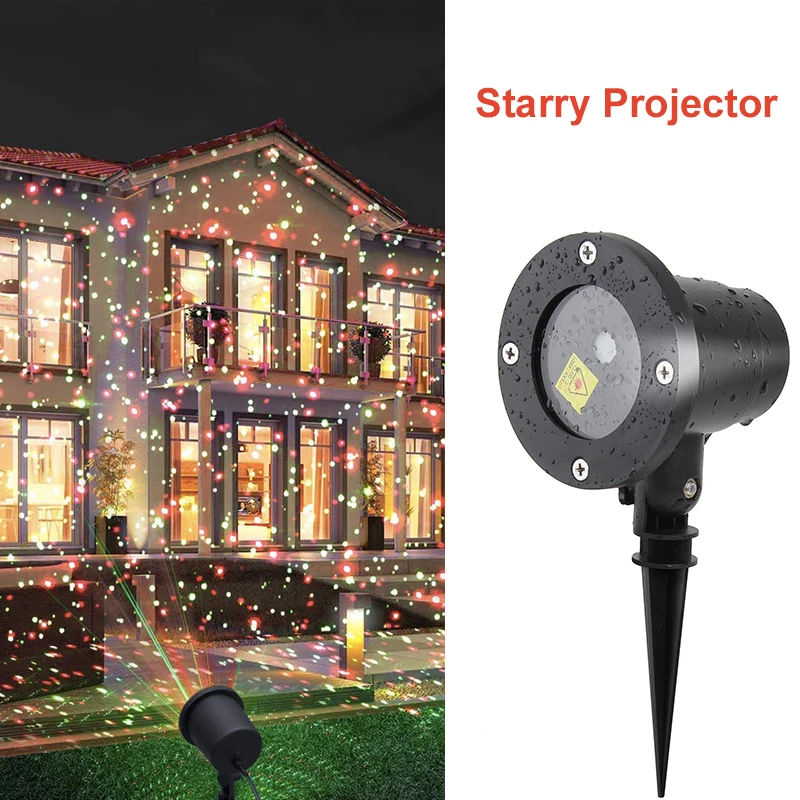 Outdoor Red Green Sky Starry Laser Projector Landscape Decor Lighting Waterproof Mini Party Lazer Per Il Prato Del Giardino Di Natale