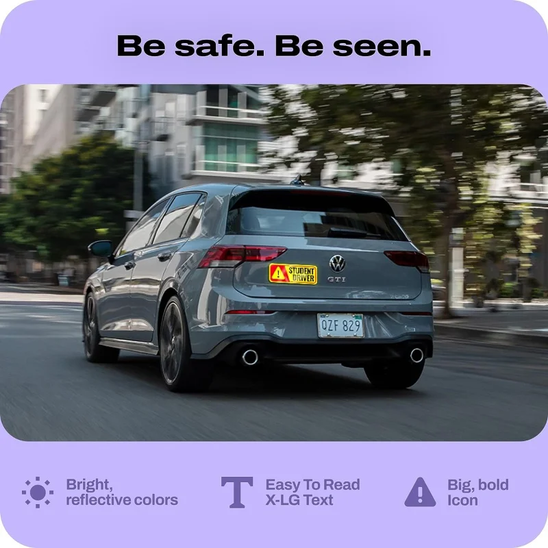 New-Driver-Reflective-Magnet-for-Car-with-Large-Safety-Warning-Symbol ...
