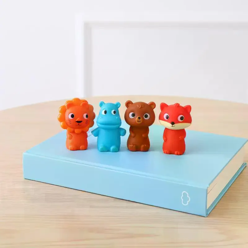 귀여운 동물 손가락 인형 세트(5개) - 어린이 생일 파티 선물, 스토리 타임 및 교실 놀이용 부드러운 손인형