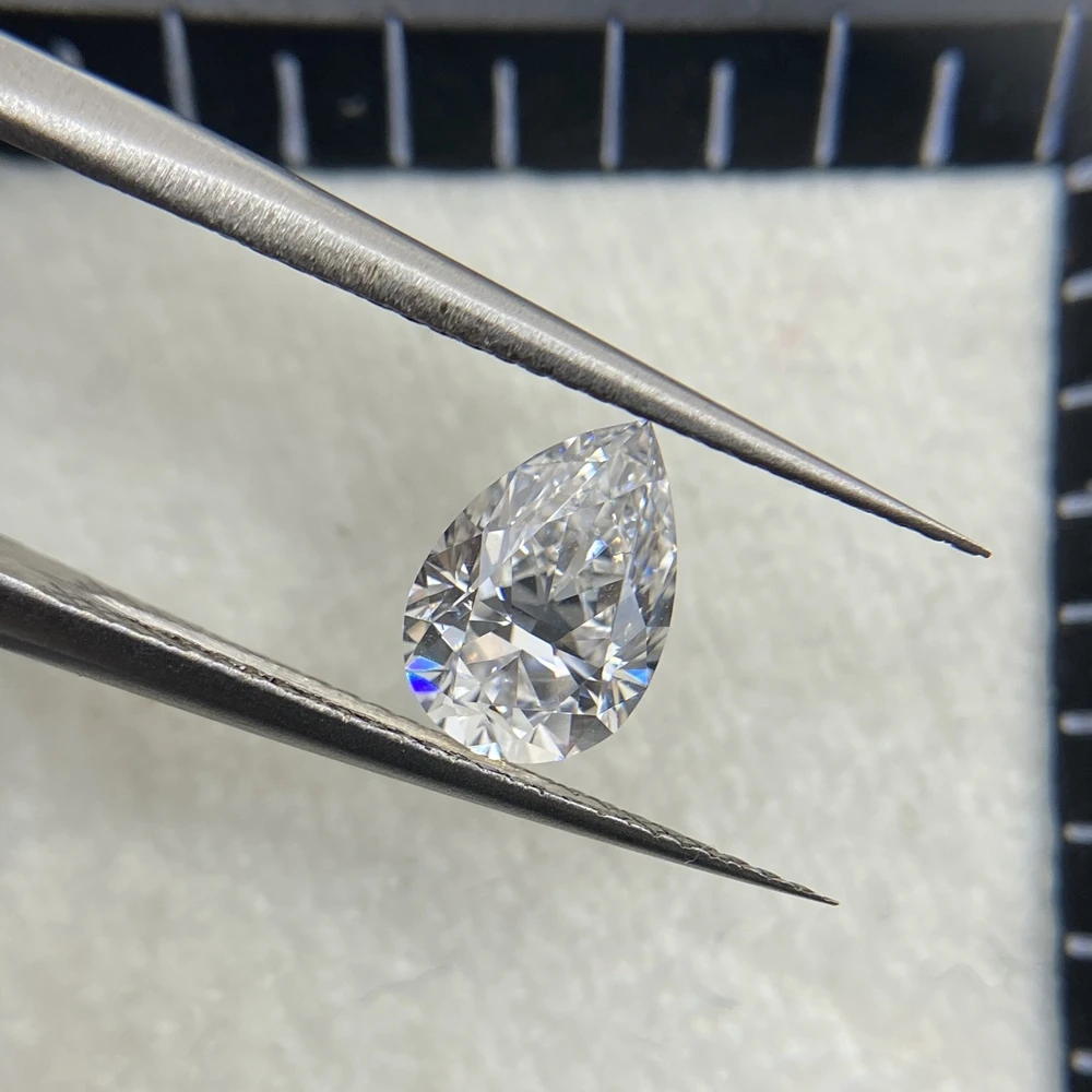 Mosangna Lab Grown Diamond Pear Teardrop Cut 1.0-3.0 Carat D VS1 Hpht IGI CVD Diamond Stone
