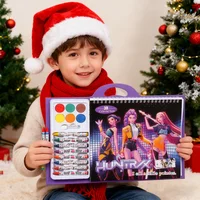 K-pop Demon Hunters Coloring Book Tracing Painting Cartoon Anime Line Drawing Children's Sketch Coloring Picture Book X-mas Gift