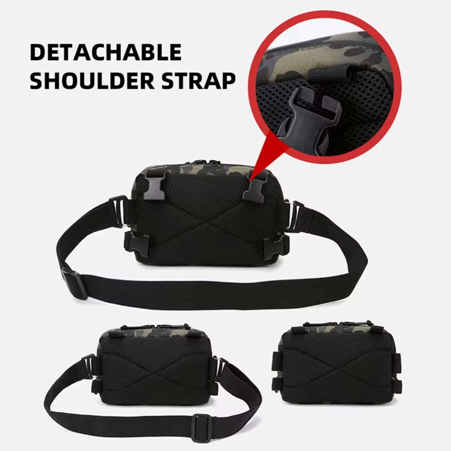 Fishing Tackle Chest Rig Backpack Fanny Pack Fishing Lures Utility Outdoor Camping Hiking Shoulder
