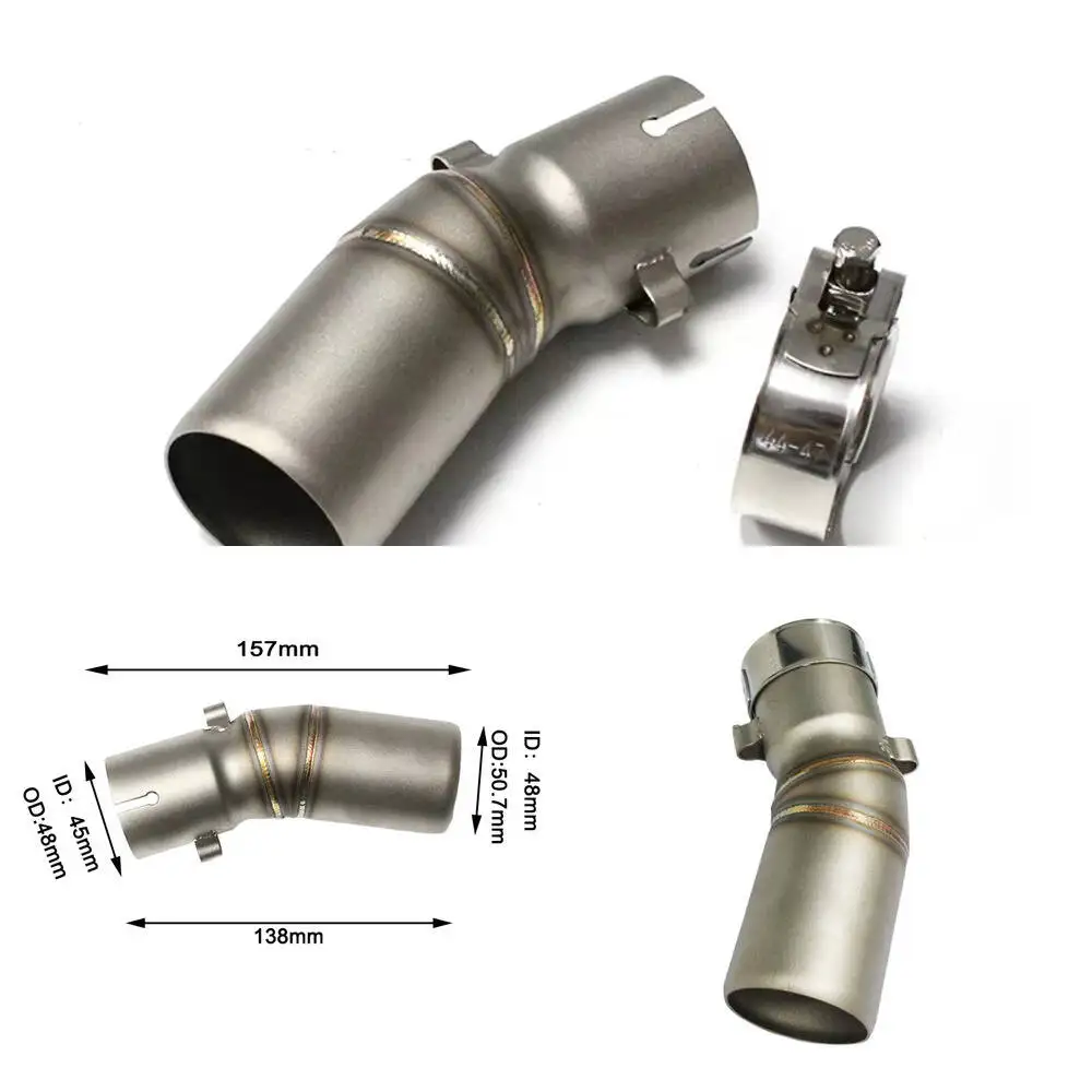 ท่อไอเสีย SR CFMOTO สำหรับรถมอเตอร์ไซค์ 450Sr ปี 2022 450 ปี 2023 ท่อเชื่อมต่อกลาง ขนาด 51 มม. ท่อไอเสียรถมอเตอร์ไซค์ 1