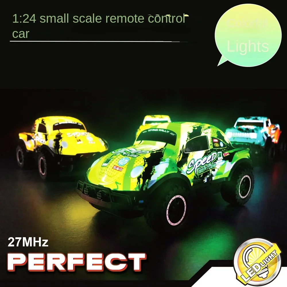 RC Car 1/24 Climbing Luminous Car 27MHZ Radio Remote Control Car Machine Model 4WD Drift Racing Buggy Toys Boy Christmas Gift