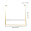Commercial Wall Mounted Clothing Store Metal Gold Clothes Display Stand Boutique 2