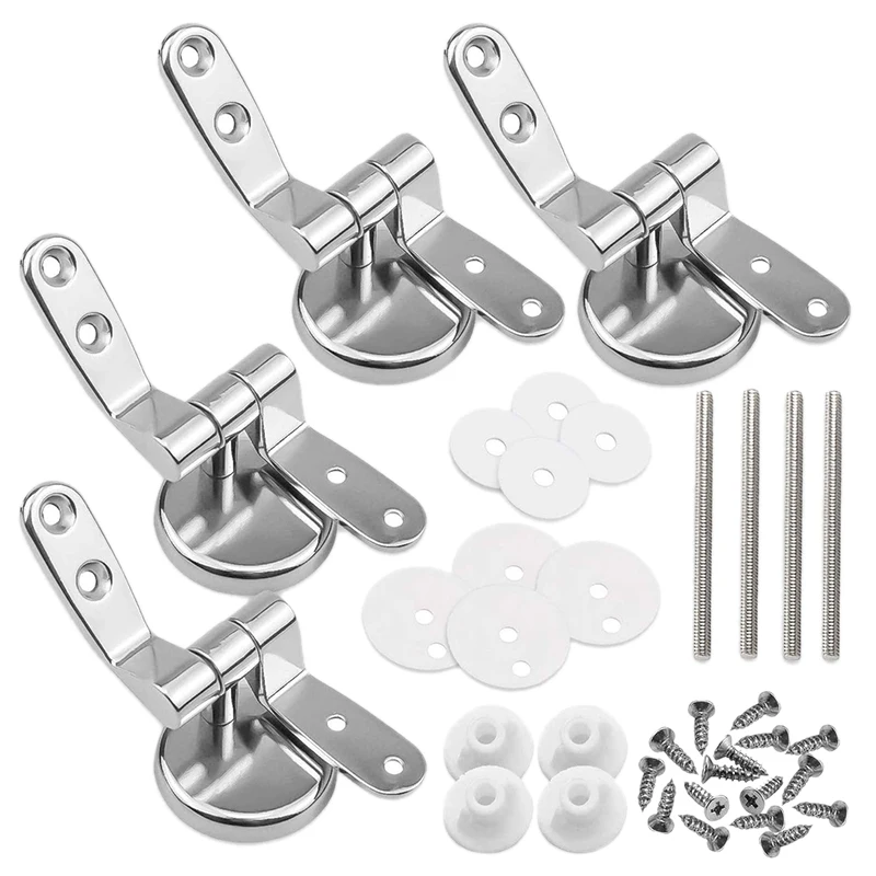 

2 Pair Of Toilet Seat Hinges Fittings Replacement Hinges And Fixtures Fittings For Wooden Resin Toilet Seats