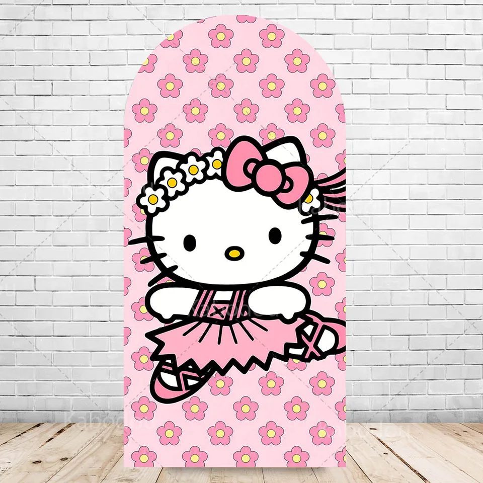 Toile De Fond Anniversaire Hello Kitty 7,2 Pieds (env. 2,2m) - Rose - Occasion Excellent état