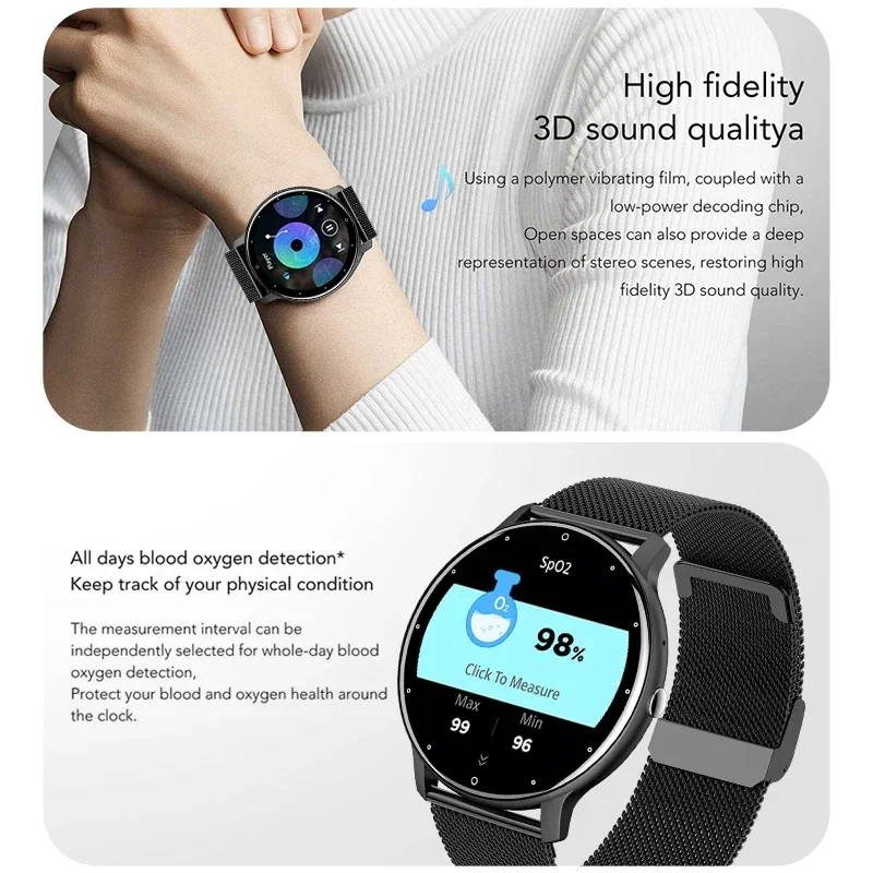 Original Factory ZL02 For Xiaomi SmartWatch Women Men Full Touch Screen Bluetooth 5.2 Call Waterproof GPS Sports Fitness Tracker 6
