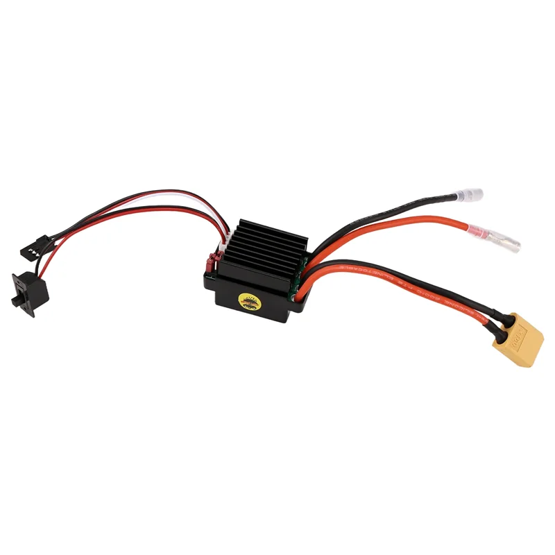 GROCE-2X RC 취미용 60A ESC 브러시 모터 속도 컨트롤러 (2A BEC 고전압 6-12V 브러시 ESC 포함) RC 선박 및 RC 자동차 ESC,A
