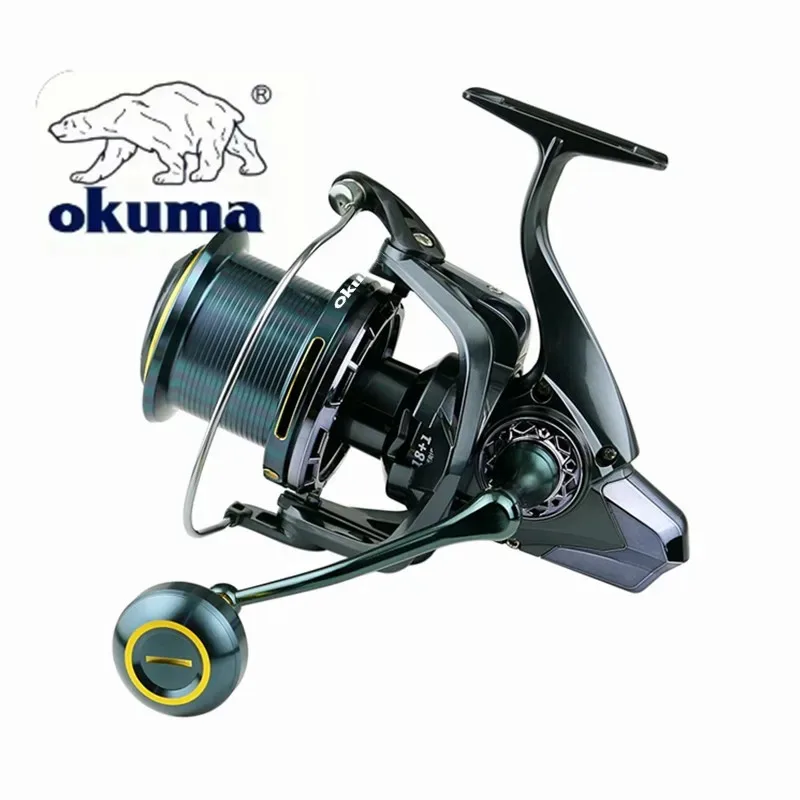 Okuma 50 kg Angelrolle 9000-14000 Metall Langstrecken-Gussrute Struktur Angelrad 4:7:1 – Detail 12