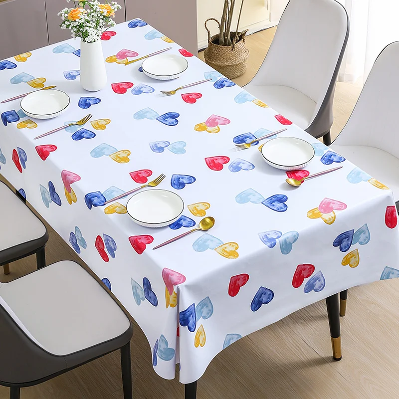 

PVC tablecloth, waterproof, oil resistant, scald resistant, and wash free fabric, dining room, dining room, dining table,