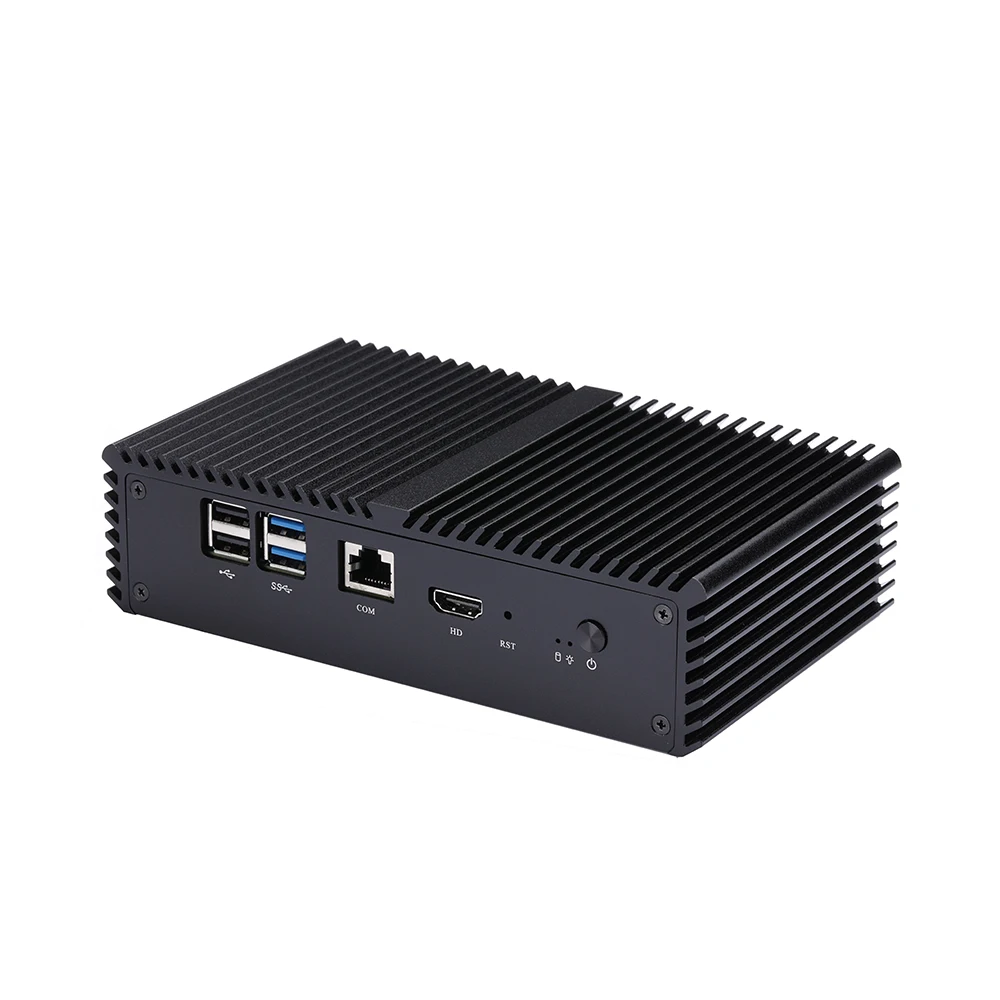 Qotom Mini PC Q710G4-S05 with J3455 Quad Core 4 Gigabit NIC Support POE Fanless Computer 2