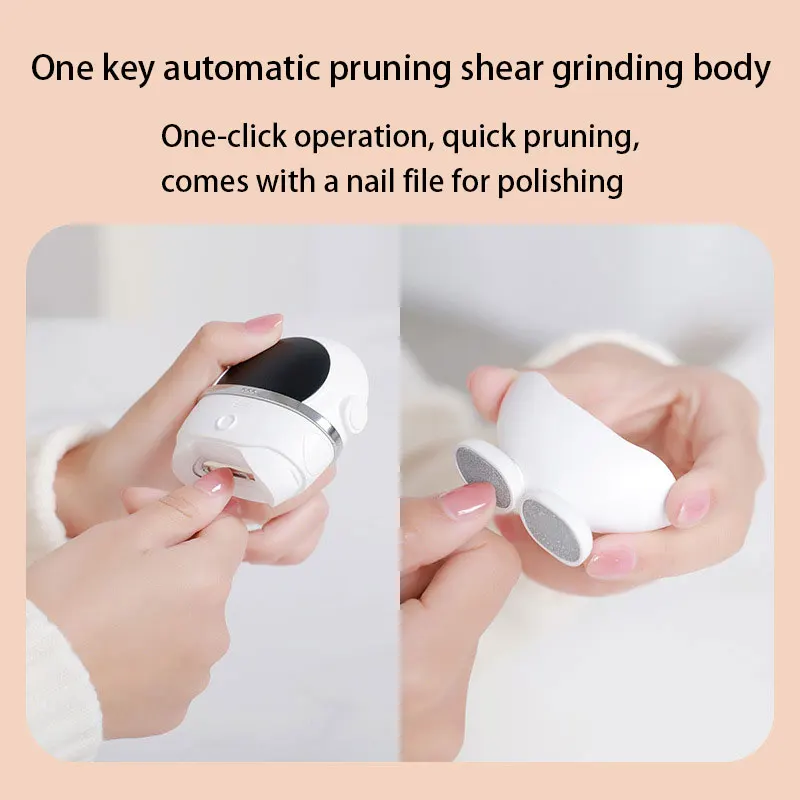 Electric Nail Clipper Automatic Nail Trimmer Safe Rechargeable Fingernail Cutter with Nail File for Kids Portable Manicure Tool 3