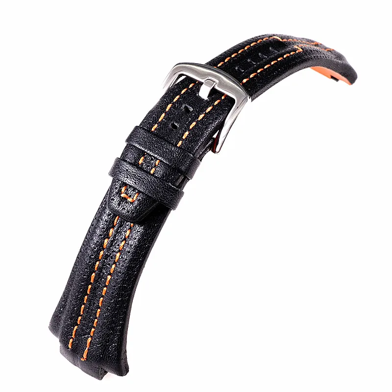 Cowhid Pulseira de Relógio para Seiko Sportura Snl029p2 Snl021p1 Snl595p2 Snl017p1 Pulseira de Interface Convexa Masculina 27x15 mm - Image 6