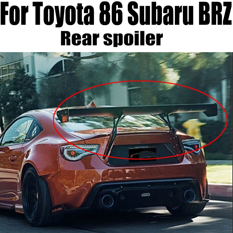 

carbon fiber/Unpainted black Fiberglass Material G Style GT 86 BRZ Rear Trunk wing spoiler For Subaru BRZ For Toyota 86 GT86