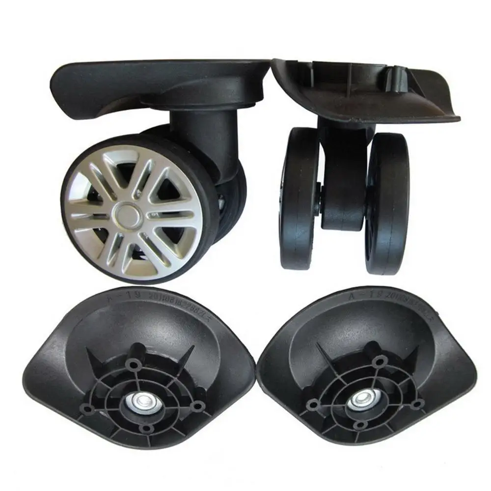 1 Pair Replacement Luggage Wheels for Suitcases Repair Hand Spinner Caster A08 Silent Rubber Wheels Trolley Parts for Suitcase