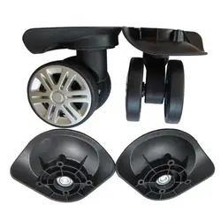 Premium Replacement Luggage Wheels - Silent Rubber Hand Spinner Caster (A1 black)