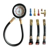 Fuel Pressure Tester Kit 0-100PSI 3-Size Adapters Fuel Pump Pressure Tester Multiple Connection Methods for Car Truck Motorcycle 1