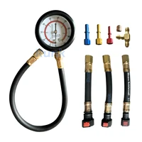 Fuel Pressure Tester Kit 0-100PSI 3-Size Adapters Fuel Pump Pressure Tester Multiple Connection Methods for Car Truck Motorcycle 1