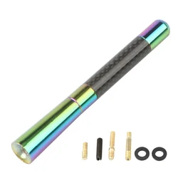 Universal Carbon Fiber Car Roof Antenna - Black Radio Aerial with FM/AM Reception (Colorful 12cm)