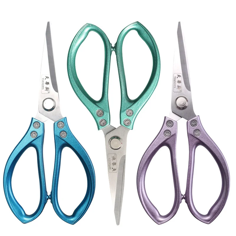 Aviation aluminum alloy handle kitchen multi-function scissors screw adjustable thickened stainless steel scissors household