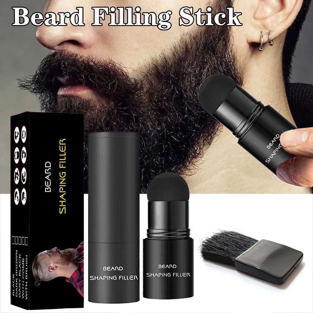 Men Beard Filling Pen Kit Beard Pencil Filler Waterproof Moustache Shaping Brush Beard Coloring Enhancer Pen Tools Moustach Y5N8