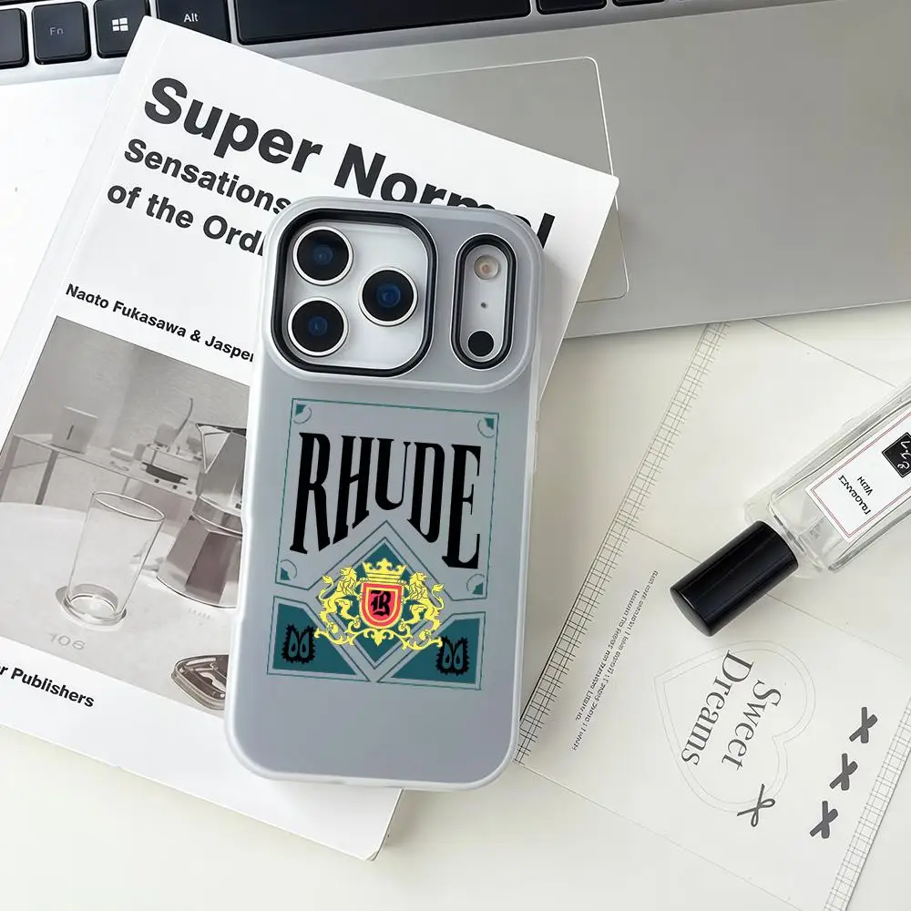 Rhude Case R-Rhude Phone Case For IPhone 16 17 Pro Max Air Plus Large-aperture ...