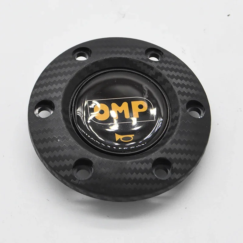 Racing Steering Wheel Horn Switch Universal Car Horn Button Carbon Fiber Pattern