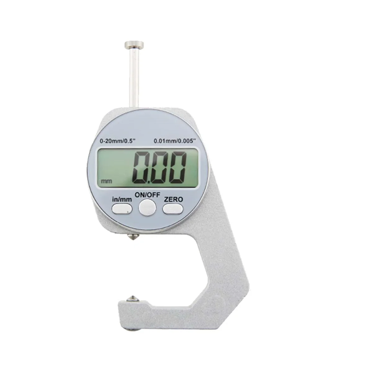 

Digital Display Thickness Gauge Electronic LCD Micrometer Metric Wall Thickness Measurement Tools 0-20mm Pointed Head